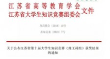 获奖 ▎江苏省第十届大学生知识竞赛（理工科组）(图文)